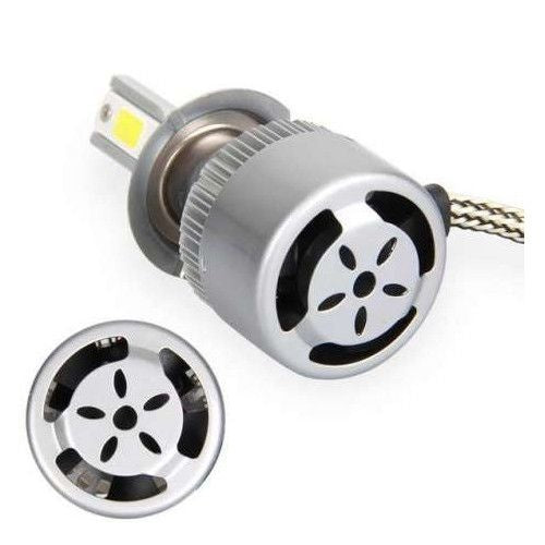 Комплект от 2броя LED ЛЕД диодни крушки за фар халоген HB4 ХБ4 12V 36W