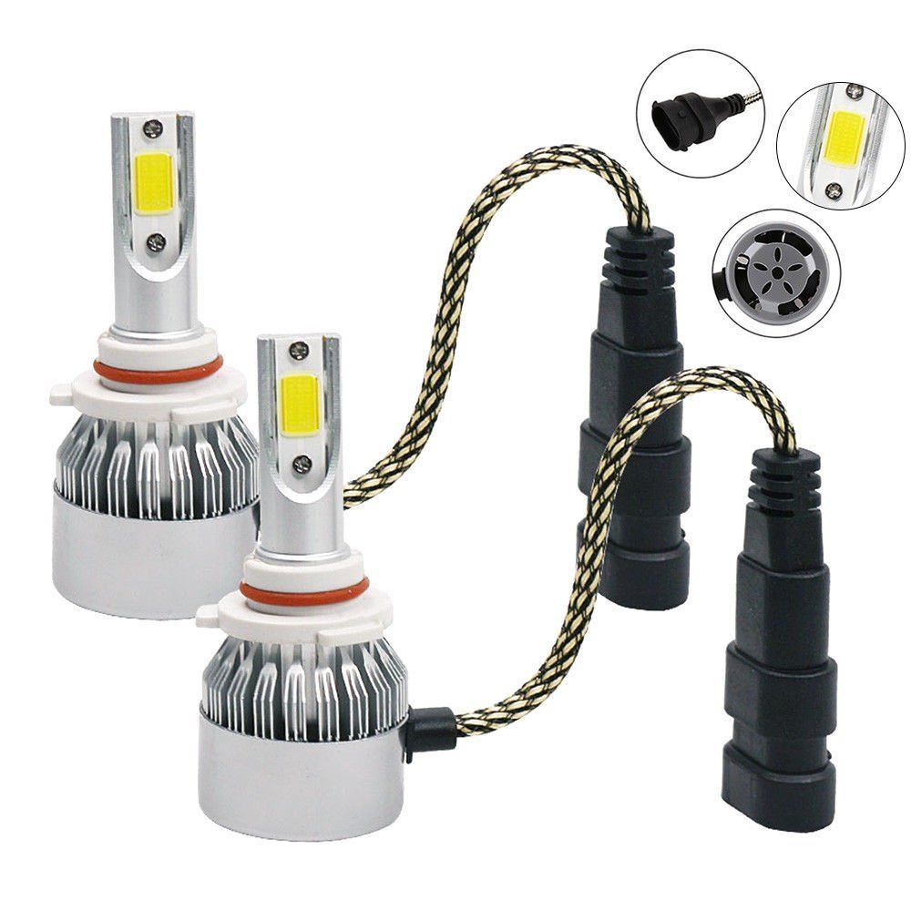 Комплект от 2броя LED ЛЕД диодни крушки за фар халоген HB4 ХБ4 12V 36W