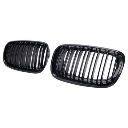 Двойни Бъбреци Решетки За БМВ BMW X5 X6 E70 E71 E72 2007-2014 Черен Гланц Лак