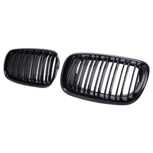 Двойни Бъбреци Решетки За БМВ BMW X5 X6 E70 E71 E72 2007-2014 Черен Гланц Лак