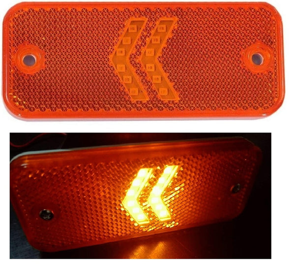 1 брой ЛЕД LED 12v 24v Оранжев светодиоден страничен габарит маркер габарит токос светлина за камиони бус ван ремарке каравана оранжев жълт 12 LED