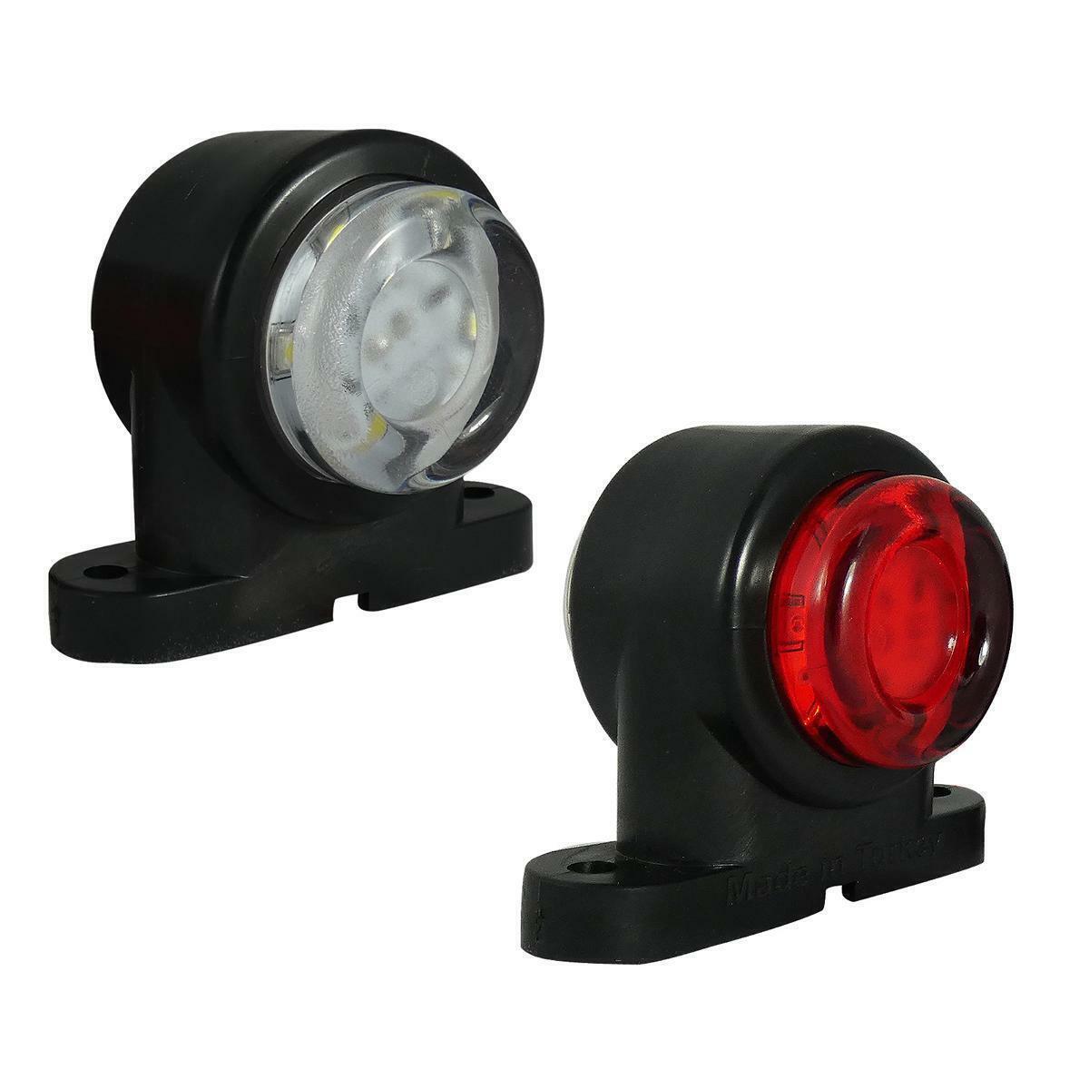 1 Брой LED мини светлини светлина тип рогче бяла + червена за камион бус ван ремарке платформа каравана 24V
