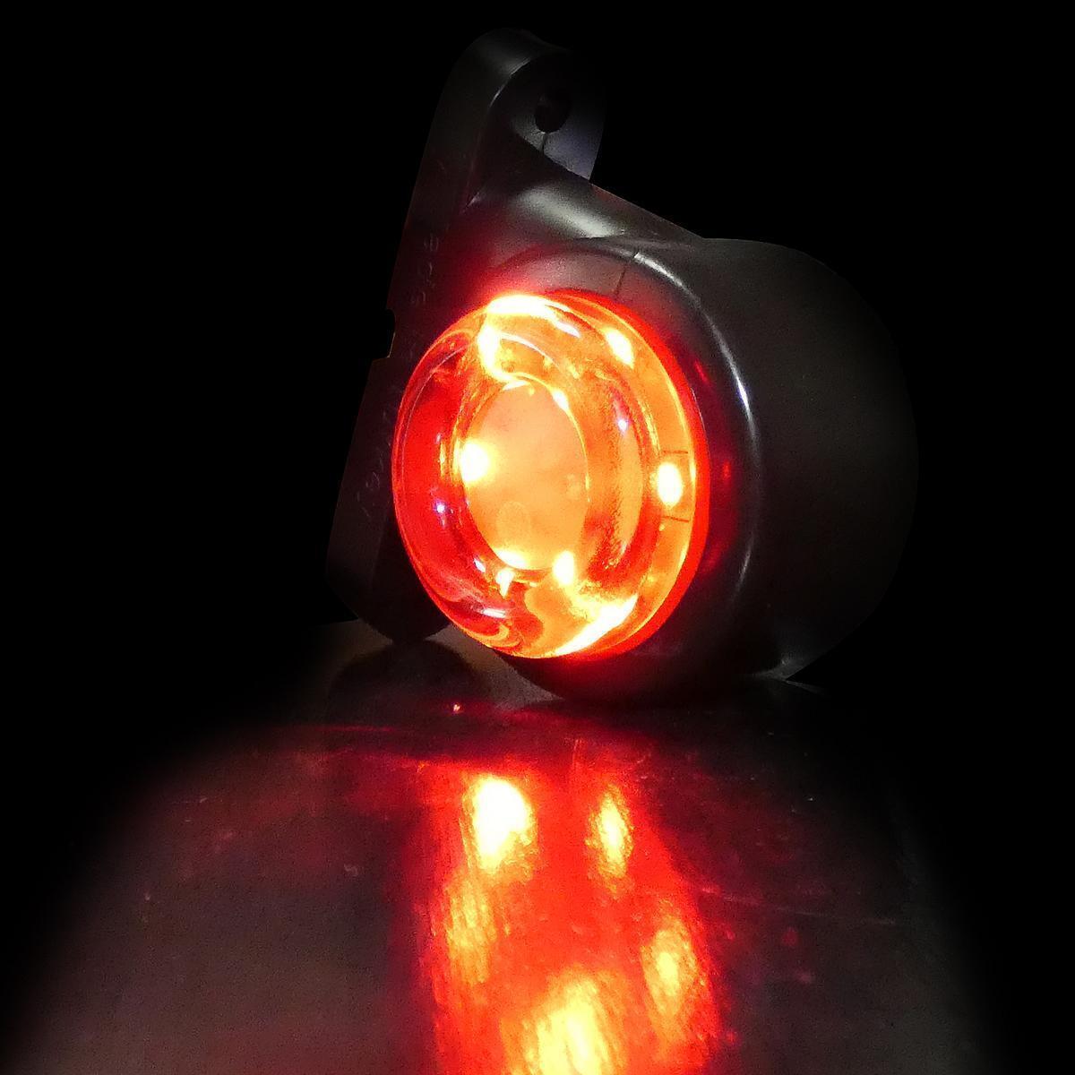 1 Брой LED мини светлини светлина тип рогче бяла + червена за камион бус ван ремарке платформа каравана 24V