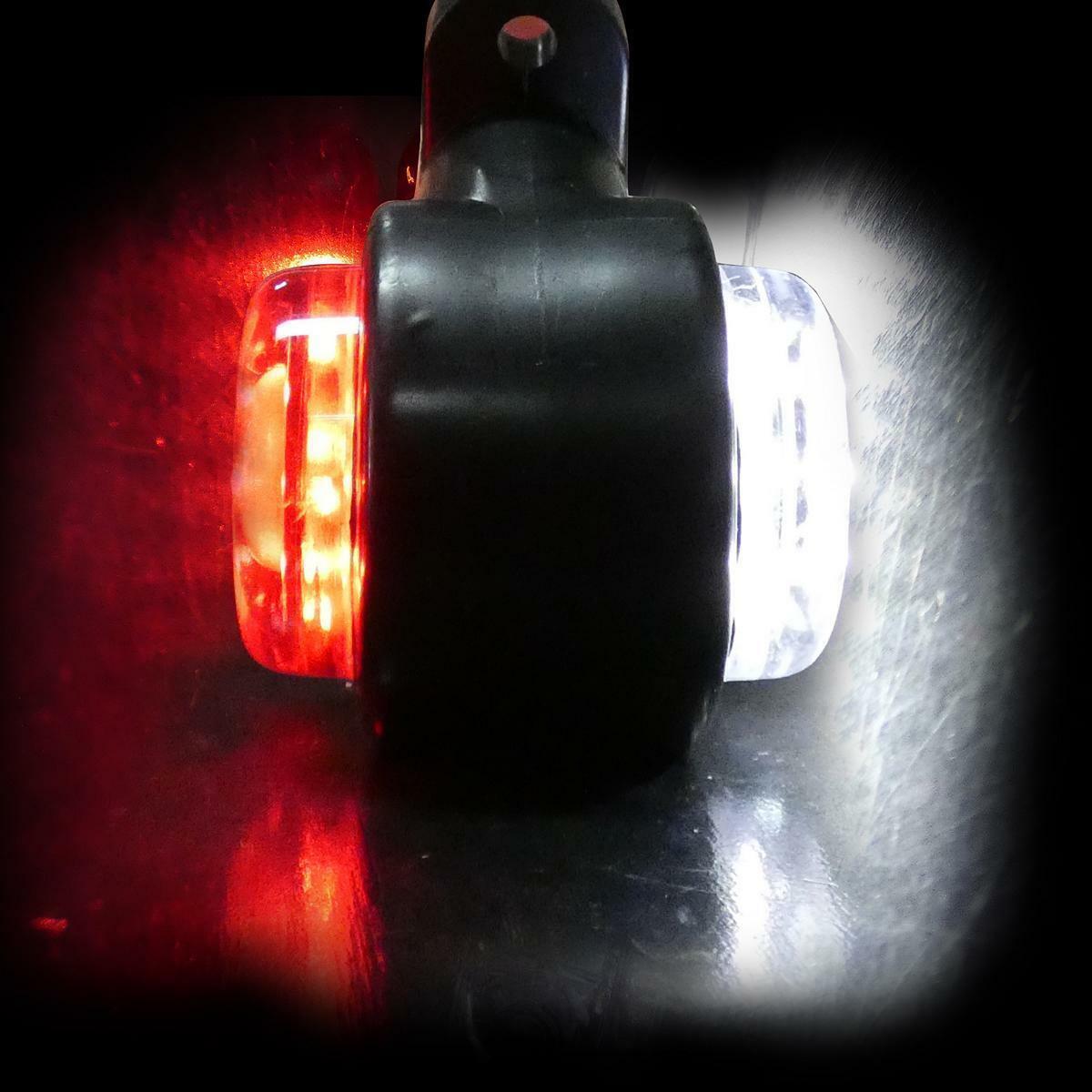 1 Брой LED мини светлини светлина тип рогче бяла + червена за камион бус ван ремарке платформа каравана 24V