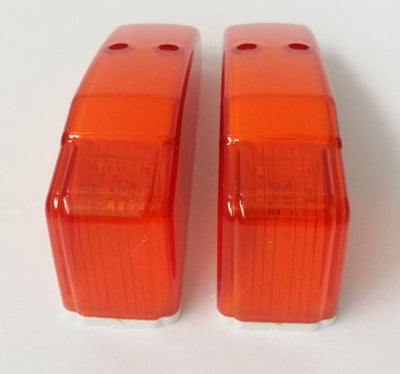 ЛЕД LED Светодиоден оранжев жълт габарит за кабина на камион 12V - 24V за таван 14 х 4 х 6 cm