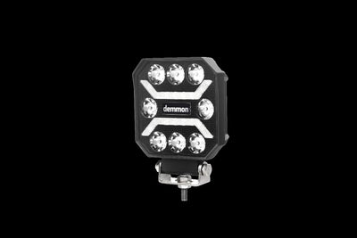 Универсална мощна LED ЛЕД диодна лампа халоген бяла светлина 27W 12V - 24V за камион трактор ролбар АТВ джип земеделски и селскостопански машини и др. 110 x 110 x 37 mm E-mark E9