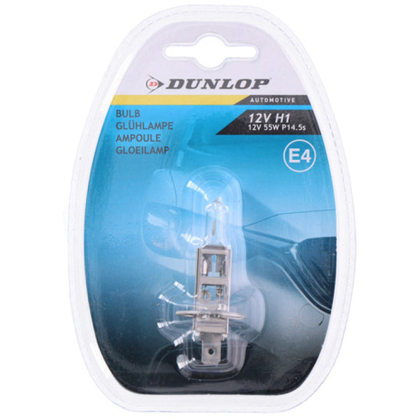 1 брой Халогенна крушка за фар H1 55W 12V P14.5s E4 Dunlop