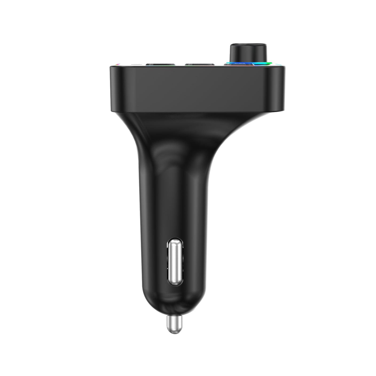 FM радио трансмитер зарядно телефон HZ-BT-F4, 87.5 MHz до 108.0 MHz Bluetooth 2x USB черен с подсветка 12V - 24V