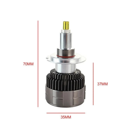 Комплект 3D CSP LED ЛЕД диодни крушки H7 Х7 12V 100W 20000lm за фарове Canbus без грешки 360° градуса