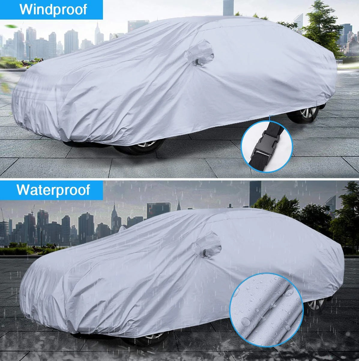 Водоустойчиво висококачествено покривало за автомобил размер XXL ХХЛ 5.2m x 2m x 1.5m в чанта за съхранение