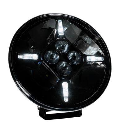 Комплект от 2 бр. LED Диодни Халогени, Фарове, с DRL, бяло-жълт цвят, Ø 218 мм, 12V-24V, 120W, За Джип, Камион, Трактор, Багер, Земеделски Машини и др.