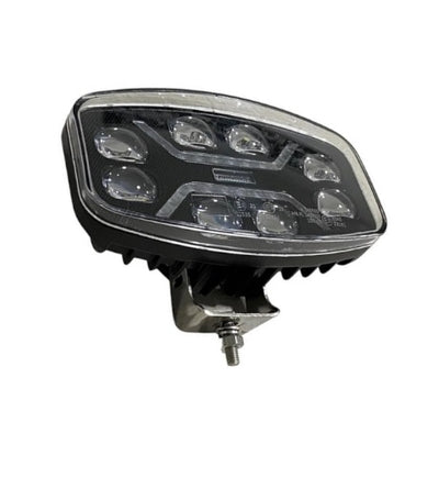 LED ЛЕД мощен диоден фар халоген лампа 12V - 24V 48W бяло-жълто за АТВ джип камион трактор земеделски и селскостопански машини и др. 245 x 139.4 x 90 mm E-mark E9