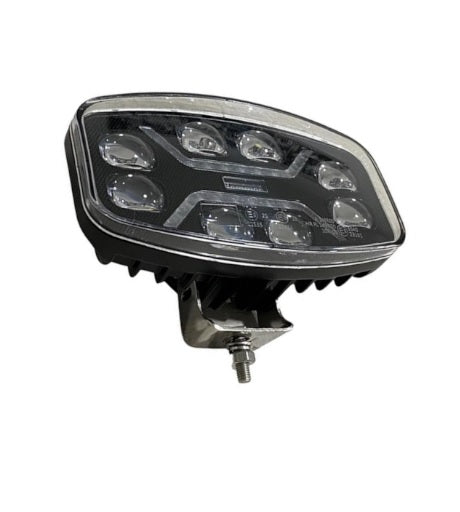 LED ЛЕД мощен диоден фар халоген лампа 12V - 24V 48W бяло-жълто за АТВ джип камион трактор земеделски и селскостопански машини и др. 245 x 139.4 x 90 mm E-mark E9