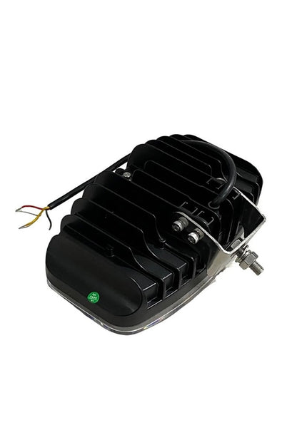 LED ЛЕД мощен диоден фар халоген лампа 12V - 24V 48W бяло-жълто за АТВ джип камион трактор земеделски и селскостопански машини и др. 245 x 139.4 x 90 mm E-mark E9