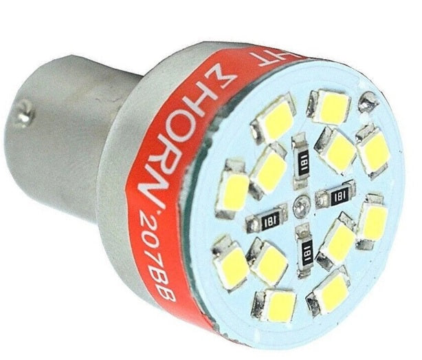 12LED ЛЕД Светодиодна крушка зумер устройство със звукова сигнализация при заден ход 12V бяла P21W BA15S