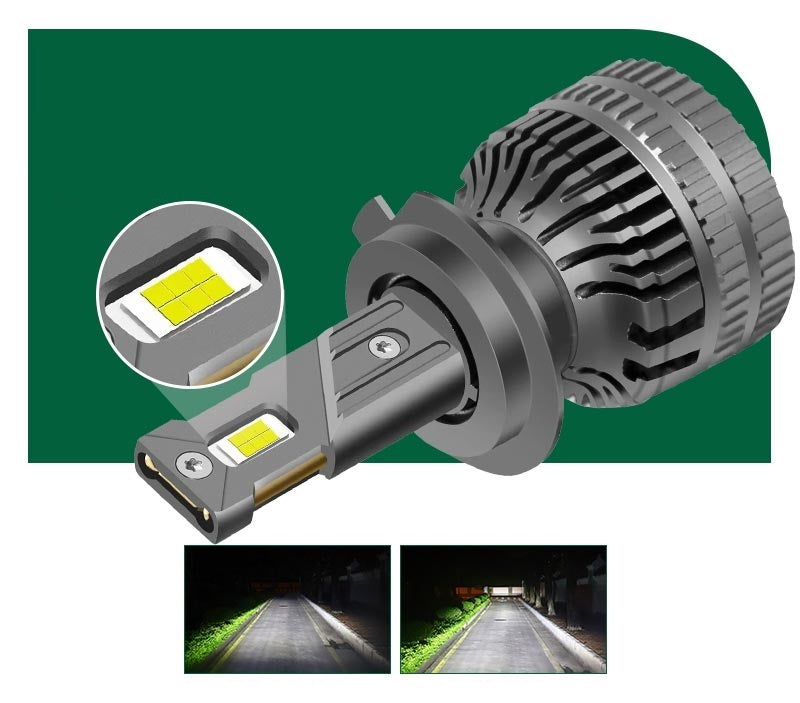 Комплект от 2 броя LED ЛЕД диодни крушки H7 Х7 12V 120W 13000lm за фарове Canbus без грешки 6000К