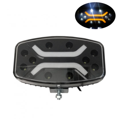 LED ЛЕД Високомощен диоден фар халоген лампа 12V - 24V бяло-жълто за АТВ джип камион трактор земеделски и селскостопански машини и др. 245 x 139 x 70 mm