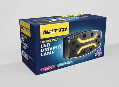LED ЛЕД Високомощен диоден фар халоген лампа 12V - 24V бяло-жълто за АТВ джип камион трактор земеделски и селскостопански машини и др. 245 x 139 x 70 mm
