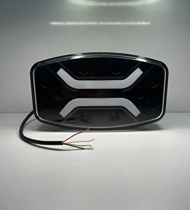 LED ЛЕД Високомощен диоден фар халоген лампа 12V - 24V бяло-жълто за АТВ джип камион трактор земеделски и селскостопански машини и др. 245 x 139 x 70 mm