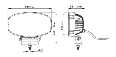80W LED Лед Диоден Фар Халоген Лампа С Три Функции Неон Neon Ефект Бяло-Жълто / Оранжево 5800lm 12V - 24V E-Mark