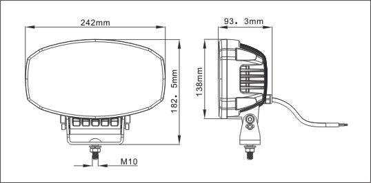 80W LED Лед Диоден Фар Халоген Лампа С Три Функции Неон Neon Ефект Бяло-Жълто / Оранжево 5800lm 12V - 24V E-Mark