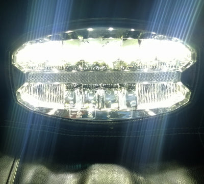 80W LED Лед Диоден Фар Халоген Лампа С Три Функции Неон Neon Ефект Бяло-Жълто / Оранжево 5800lm 12V - 24V E-Mark