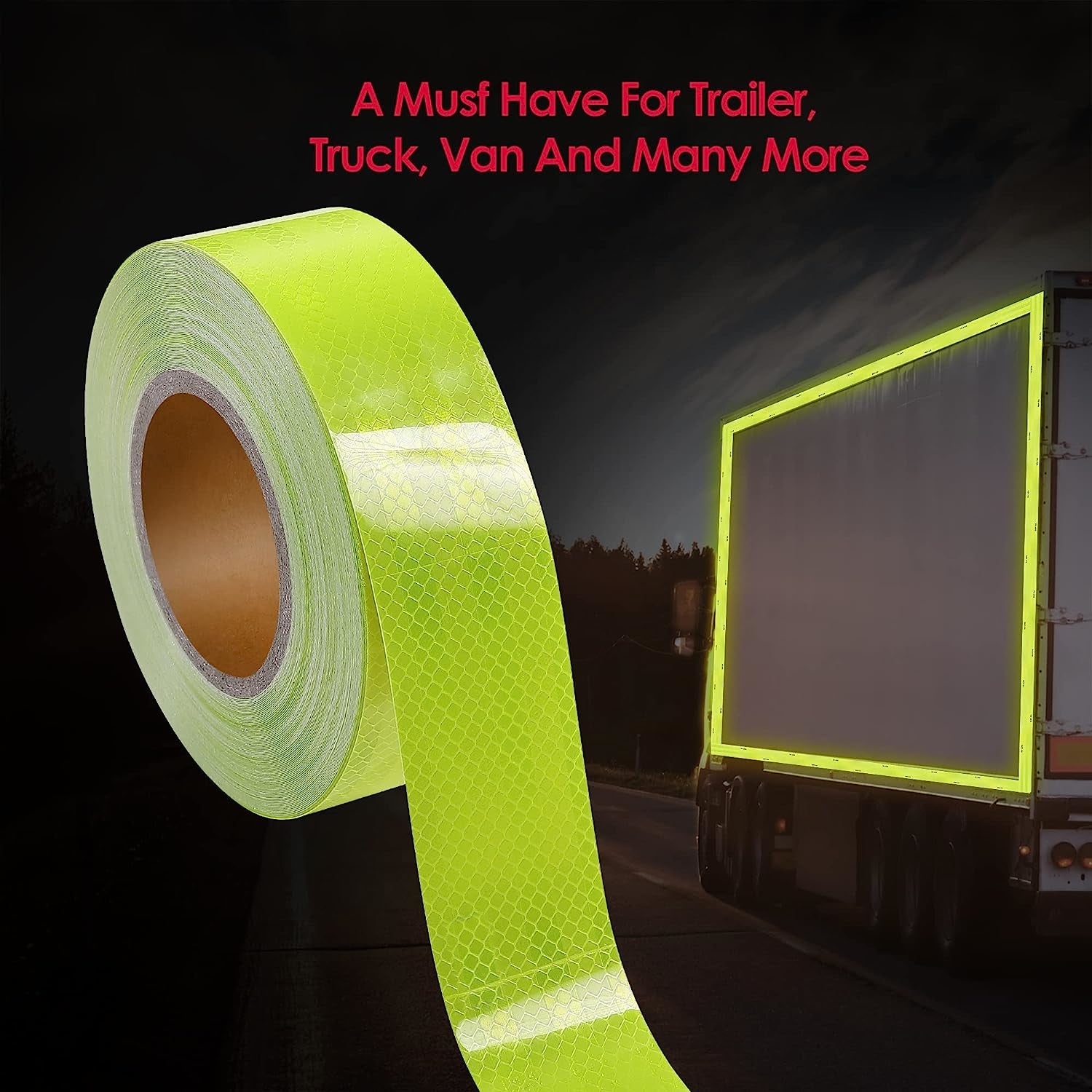 Светлоотразителна рефлекторна самозалепваща се лента фолио с висока фотометрична мощност 45,7 m x 5,5 cm зелена