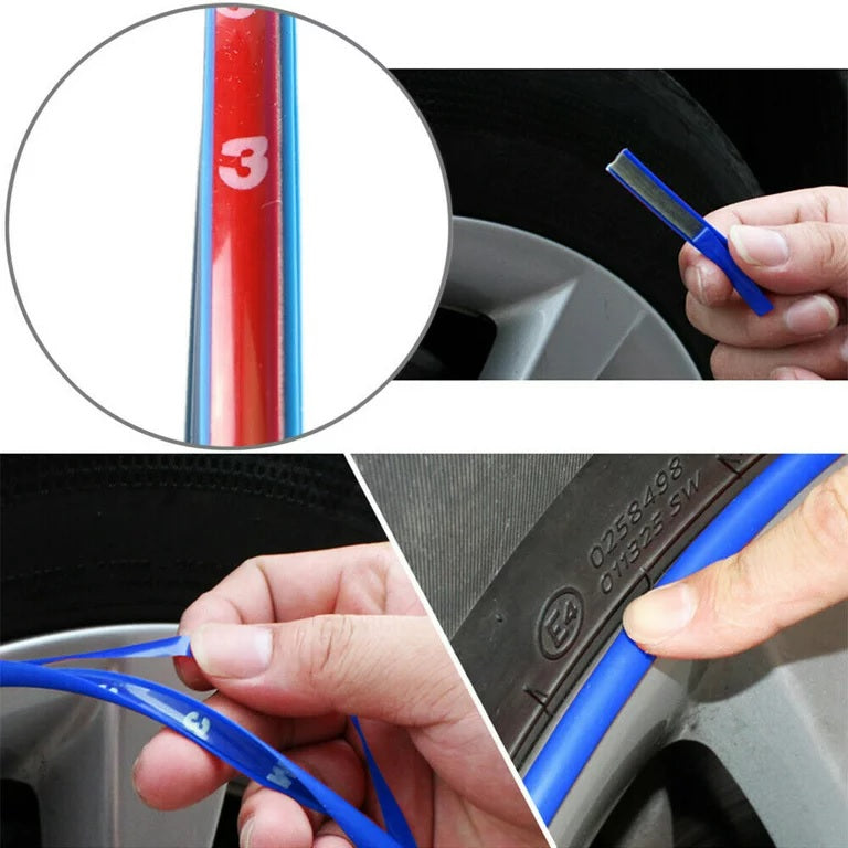 Протектор лента предпазител декорация за джанта джанти 8м. синя