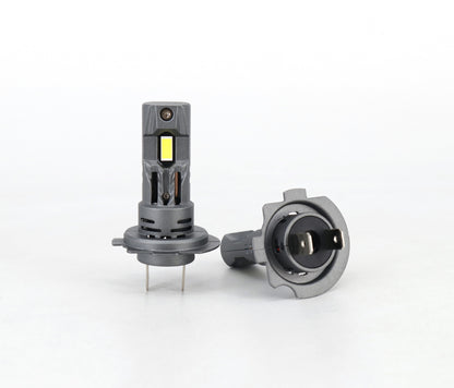 Комплект от 2 броя Умалени Мини Лед Led Диодни Крушки E4S H7 H18 Х7 Х18 12V 50W 15000lm за Автомобил Мотоциклет Трактор Камион Бус и др.