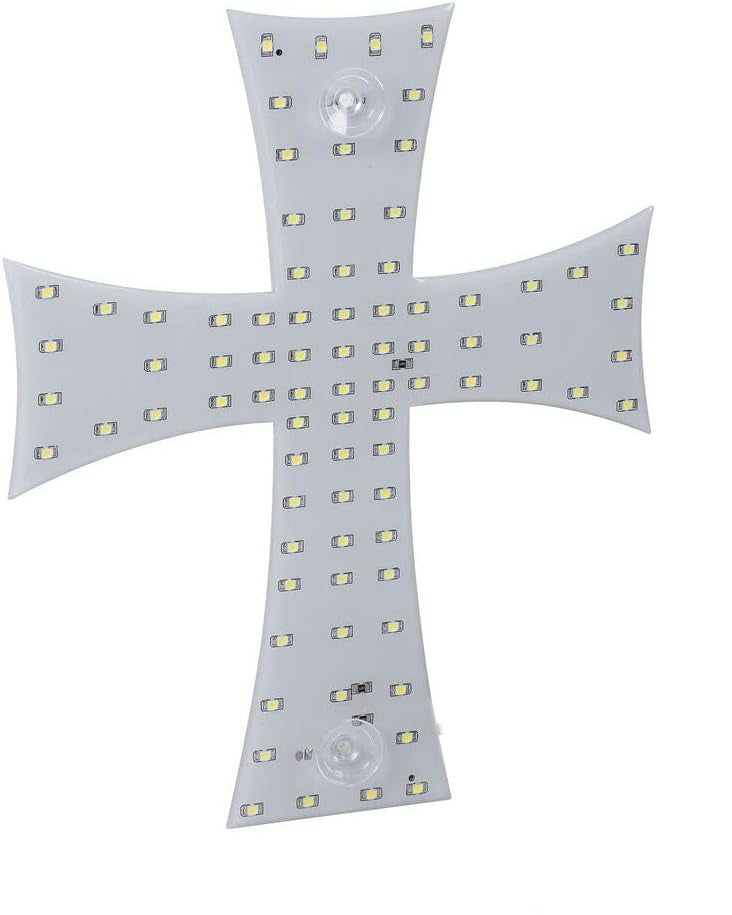 Сетодиоден светещ кръст бял 84 LED ЛЕД 12V -24V 245 x 200 mm