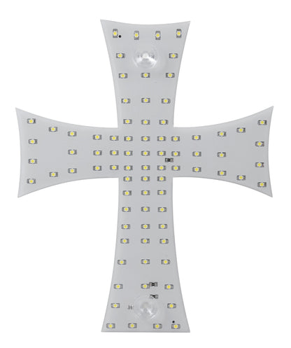 Сетодиоден светещ кръст бял 84 LED ЛЕД 12V -24V 245 x 200 mm