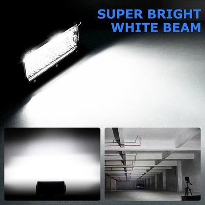 15.5 cm 93W Диоден Прожектор Супер Мощен Халоген Led Bar Лед Бар Бяла Комбиниранa Светлина 12V - 24V За АТВ SUF Джип 4х Offroad Камион