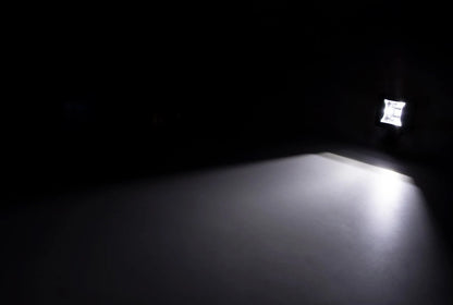 Комплект от 4 броя Лед LED Халогени Лампи с окабеляване Бяла Flood + Оранжева DRL Светлина 12V - 24V за Off Road 4X4 SUV джип мотор автомобил камион градина и др.