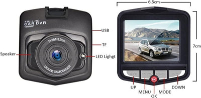 Видеорегистратор цифрова видеокамера рекордер Full HD 1080 + 32 GB Micro SD Card карта с памет 6.5 х 7 см 12/24V