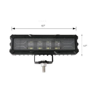 15,5 cm 7Д Диоден Прожектор Супер Мощен Халоген Led Bar Лед Бар Комбиниранa Бяла и Жълта Светлина 12V - 24V За АТВ SUF Джип 4х Offroad Камион