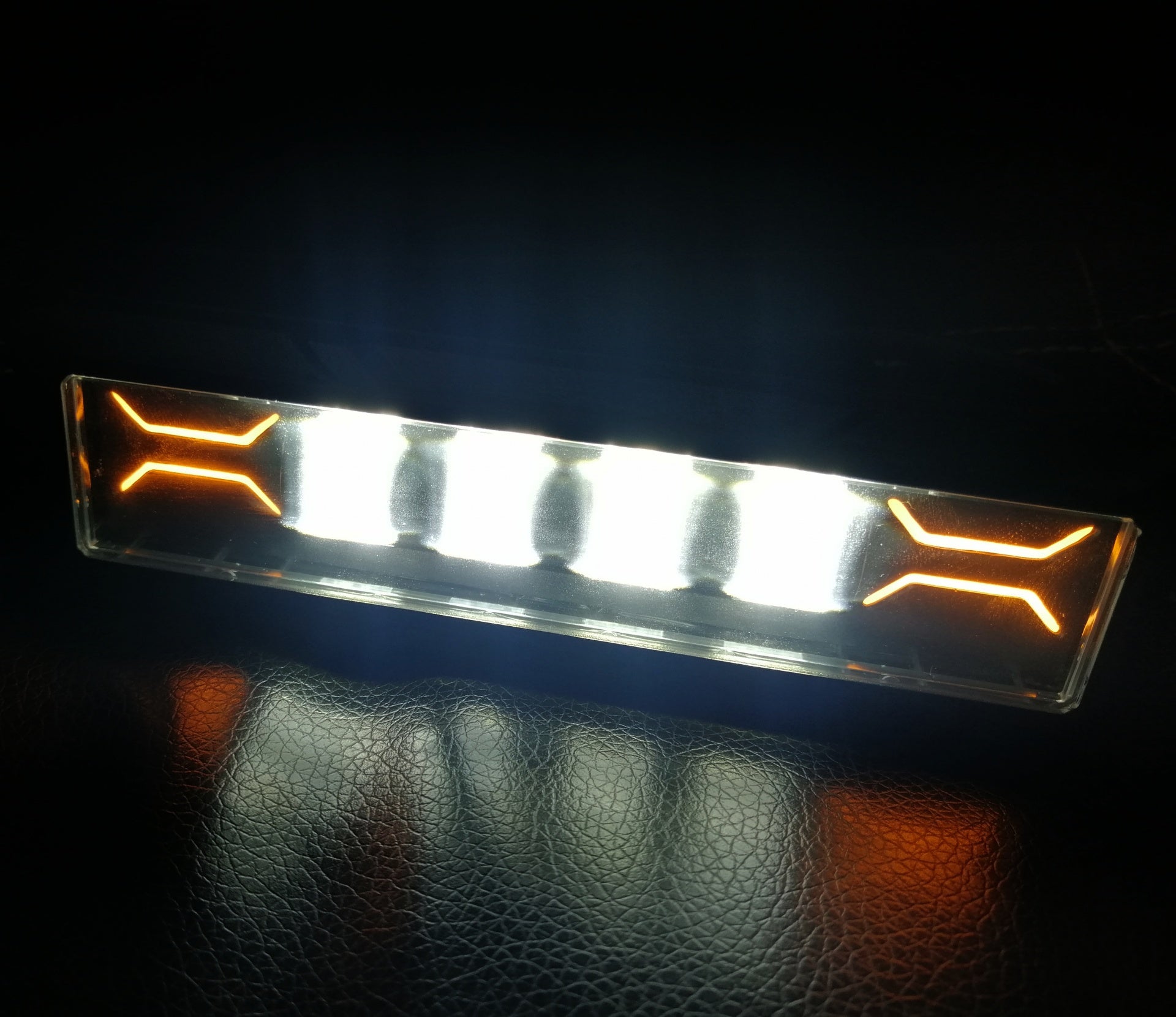 15,5 cm 7Д Диоден Прожектор Супер Мощен Халоген Led Bar Лед Бар Комбиниранa Бяла и Жълта Светлина 12V - 24V За АТВ SUF Джип 4х Offroad Камион