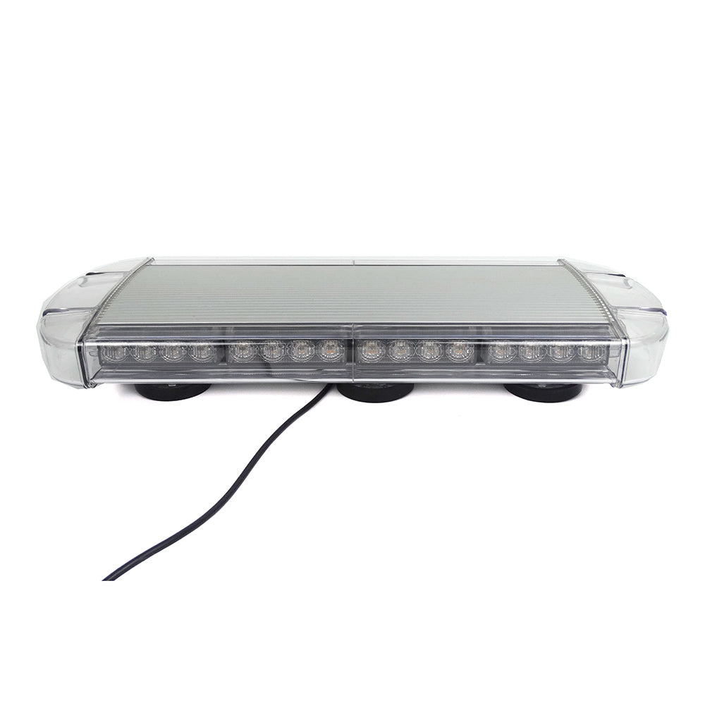55 см 40 LED ЛЕД мощна аварийна диодна сигнална лампа блиц с магнити 12-24V 10 режима на работа жълта оранжева светлина E-Mark Е9 за пътна помощ платформа снегорин багер и др.