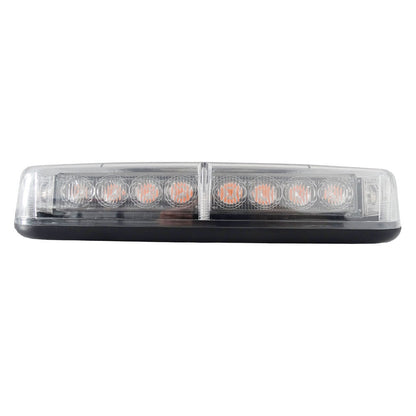 12V 24V Лед Led Диодна Мощна Аварийна Сигнална Лампа Буркан с Магнит 15 режима Бяло Стъкло За Пътна Помощ Платформа Снегорин и др.