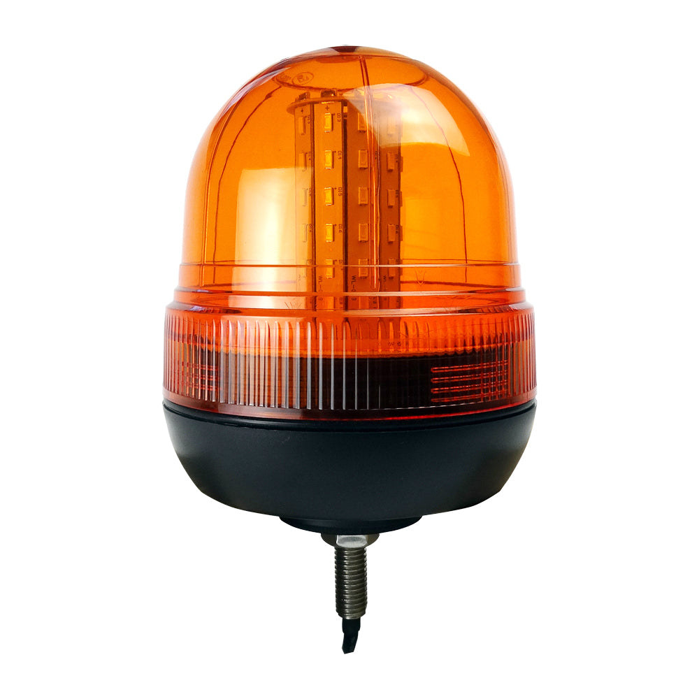 LED ЛЕД Аварийна Сигнална Лампа Маяк Буркан Оранжева Жълта 12V - 24V за трактори комбайни репатраци снегорини аварийни автомобили и др. Е-Mark E9