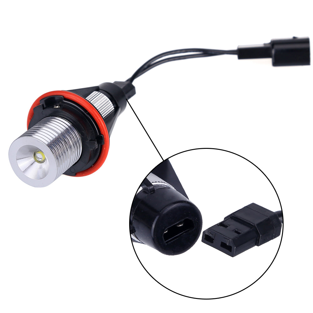 Комплект от 2 броя LED крушки Angel Eyes ангелски очи 12V-24V цвят син за BMW с Canbus без грешки