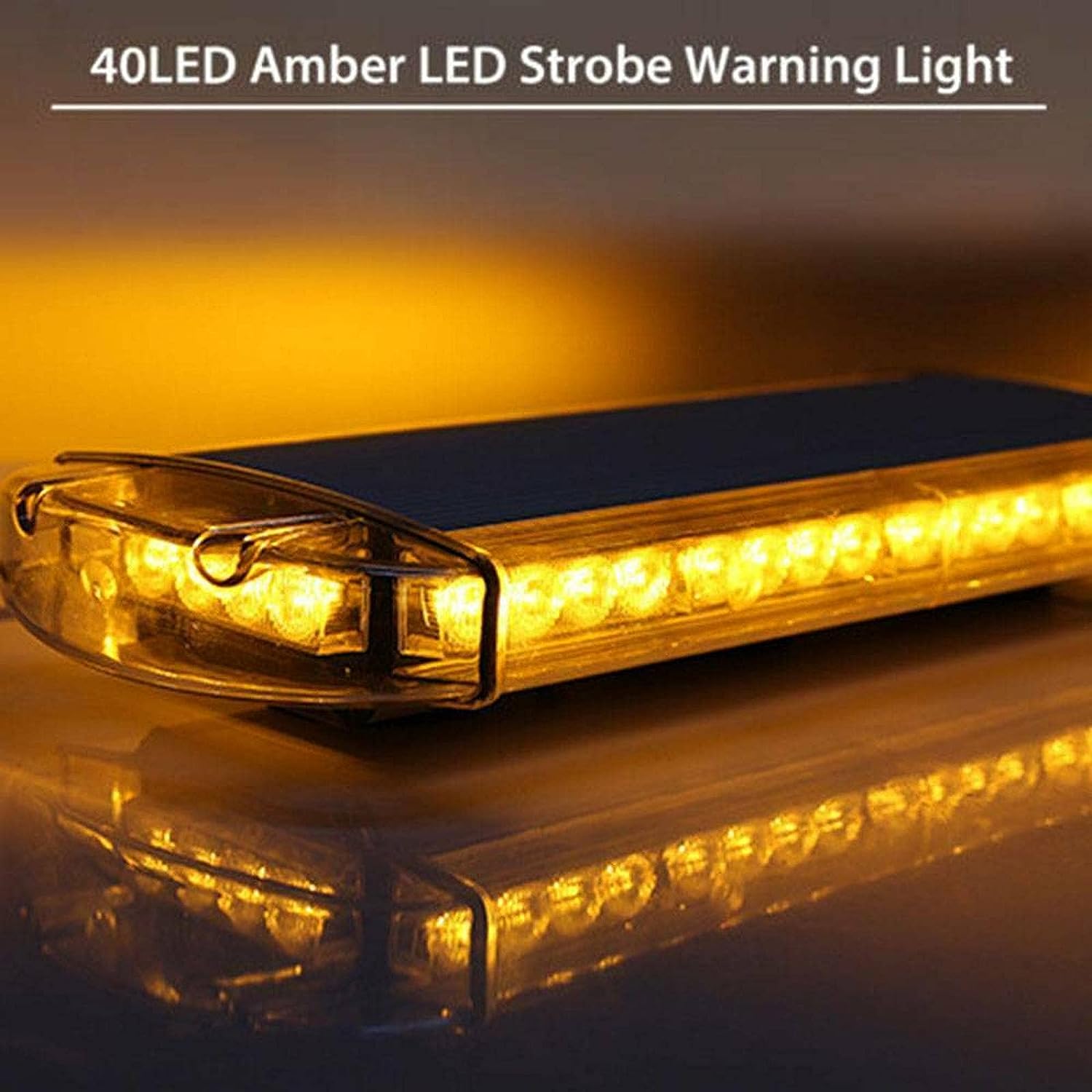 12V 24V Лед Led Диодна Мощна Аварийна Сигнална Лампа Буркан с Магнит 55см 10 режина Бяло Стъкло За Пътна Помощ Платформа Снегорин и др.