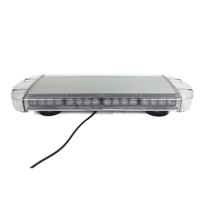 12V 24V Лед Led Диодна Мощна Аварийна Сигнална Лампа Буркан с Магнит 55см 10 режина Бяло Стъкло За Пътна Помощ Платформа Снегорин и др.