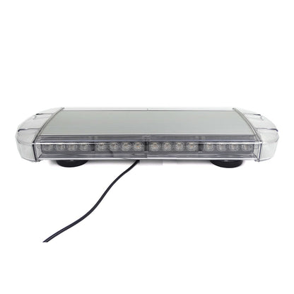 12V 24V Лед Led Диодна Мощна Аварийна Сигнална Лампа Буркан с Магнит 55см 10 режина Бяло Стъкло За Пътна Помощ Платформа Снегорин и др.