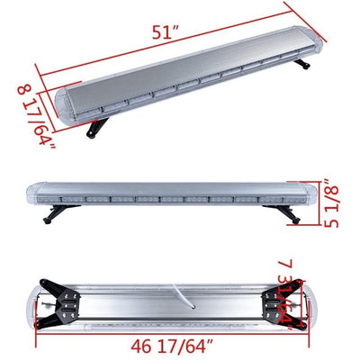 12V 24V Лед Led Диодна Мощна Аварийна Сигнална Лампа Буркан с Магнит 130 см 10 режина Бяло Стъкло За Пътна Помощ Платформа Снегорин и др.