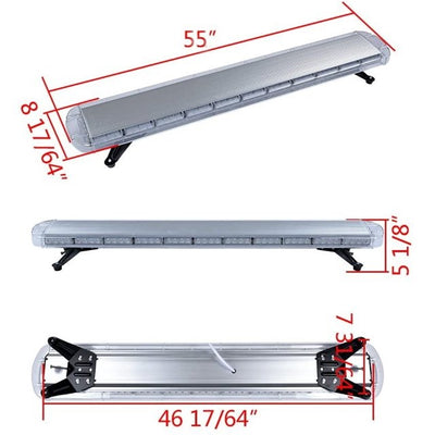 12V 24V Лед Led Диодна Мощна Аварийна Сигнална Лампа Буркан 140 см 10 режина Бяло Стъкло За Пътна Помощ Платформа Снегорин и др.
