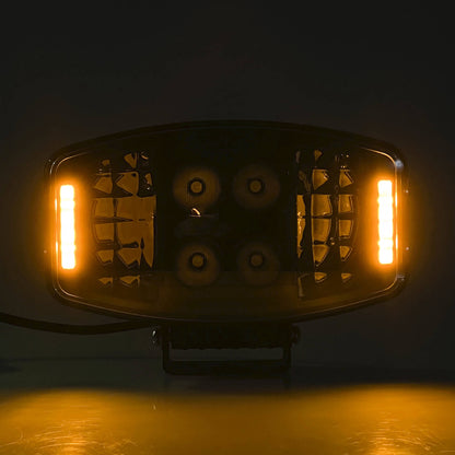 ЛЕД LED Високомощен диоден фар халоген лампа 247 см 12V - 24V бяло-жълто за камиони трактор земеделски машини и др