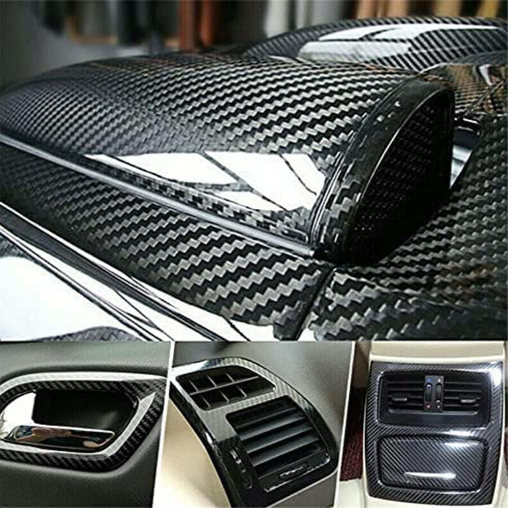 5D Декоративно автомобилно фолио 1.52 X 18M черен карбон BLACK CARBON