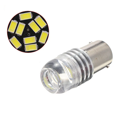 Комплект от 2 броя LED Лед Диодни Крушки За Габарит P21W 1156 BA15S 12V с 9 Леда Бяла Светлина