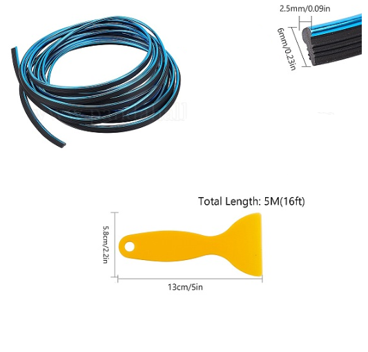 Интериорна лента за автомобил Синя 5М + инструмент за инсталация