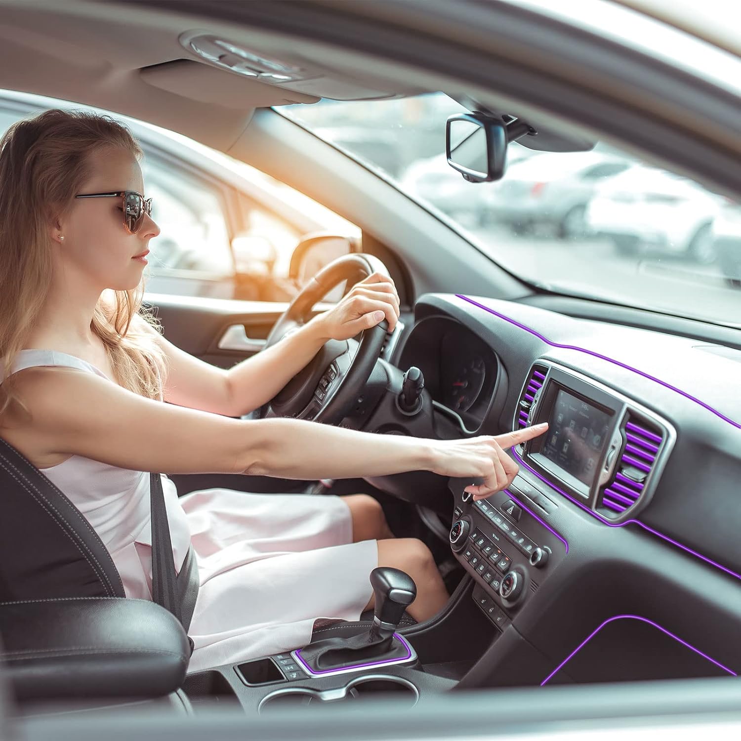 Интериорна лента за автомобил Лилава 5М + инструмент за инсталация